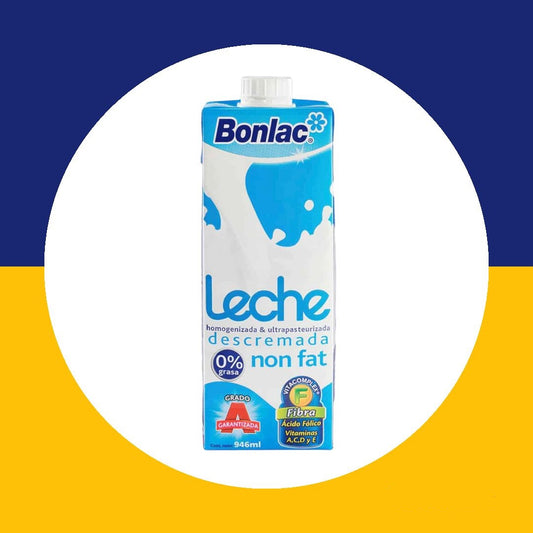 Leche descremada Bonlac uht 946ml 12u/caja