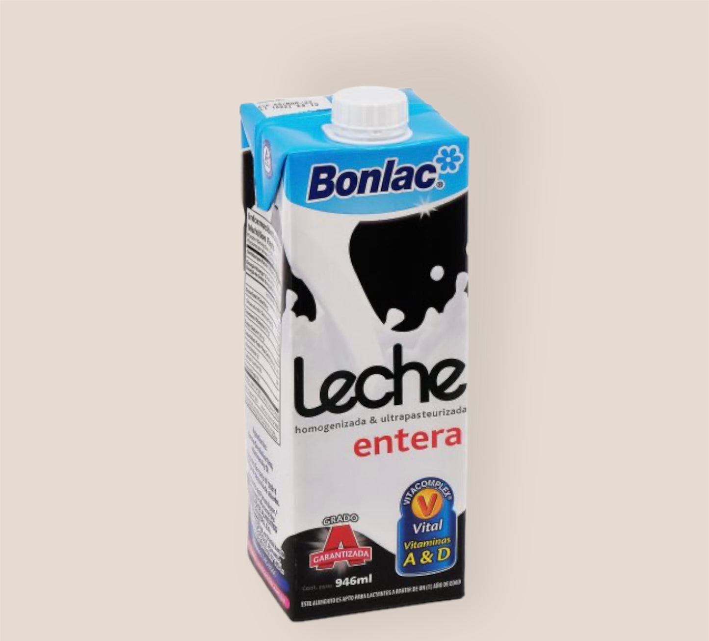 Leche entera Bonlac uht 946ml 12u/caja